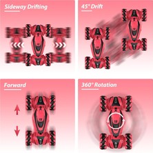 Yangmei Kızlar Için Uzaktan Kumandalı Araba, Çift Taraflı 4WD Yarış Arabası 360°DRIFT, Hareket Kontrollü Rc Araba, Kız Araba Oyuncakları 4 5 6 7 8 Yaşında Bebekler Çocuk Doğum Günü Hediyel (Yurt Dışından)