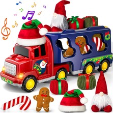 Yangmei Noel Kamyon Oyuncakları 3 4 5 6 Yaşındakiler Için Oyuncak Araba Erkek ve Kız Çocuklar Için Noel Doğum Günü Hediyeleri 3-5 Yaşında (Yurt Dışından)