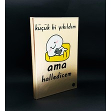 Giftmoda Metal Kapaklı Küçük Bi Yıkıldım Tasarımlı Lastikli Defter