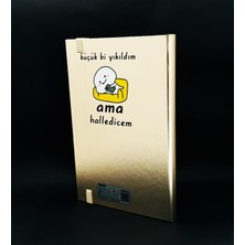 Giftmoda Metal Kapaklı Küçük Bi Yıkıldım Tasarımlı Lastikli Defter