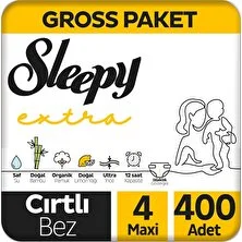 Sleepy Extra Günlük Aktivite Gross Paket Bebek Bezi 4 Numara Maxi 400 Adet