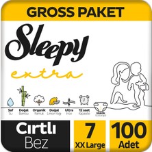 Sleepy Extra Günlük Aktivite Gross Paket Bebek Bezi 7 Numara Xxlarge 100 Adet