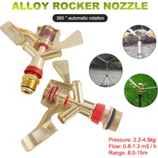 Bettyabecky 1/2 3/4 Inç Erkek Metal Titreşimli Çiftlik Sprinkler 360 Derece Döndürme Çim Suyu Podazz (Yurt Dışından)