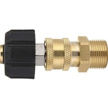 Bettyabecky Basınçlı Yıkama Adaptörü Seti M22 - 1/4 Inç Hızlı Bağlantı Kiti, M22 14MM - 1/4 Inç Hızlı Bağlantı Kiti - Altın ve Siyah (Yurt Dışından)