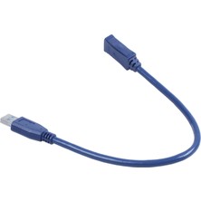 Bettyabecky 2x Mavi USB 3.0 Erkek - Erkek F/m Tip A Konnektör Uzatma Kablosu 30CM (Yurt Dışından)