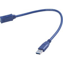 Bettyabecky 2x Mavi USB 3.0 Erkek - Erkek F/m Tip A Konnektör Uzatma Kablosu 30CM (Yurt Dışından)