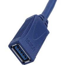 Bettyabecky 2x Mavi USB 3.0 Erkek - Erkek F/m Tip A Konnektör Uzatma Kablosu 30CM (Yurt Dışından)