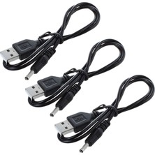 Bettyabecky Adet 3.5mm x 1.3mm Siyah USB Kablosu Şarj Kablosu Temini (Yurt Dışından)