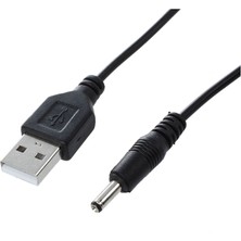 Bettyabecky Adet 3.5mm x 1.3mm Siyah USB Kablosu Şarj Kablosu Temini (Yurt Dışından)