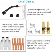 Kagen Jouyı 27 Adet MB15 Nozullar Iletişim Ipuçları Mıg Kaynakçı Torch Kiti Kuğu Boyun 15AK Mıg Kaynak Torch (Yurt Dışından)