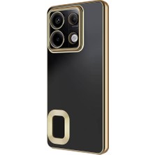 HEPTEKİLETİŞİM Xiaomi Redmi Note 13 Pro 5g Kılıf Kamera Lens Korumalı Logo Gösteren Parlak Kenarlı Kapak (Omega)