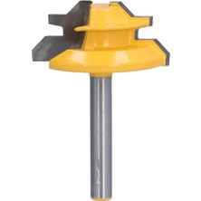 Kagen Chenba Tan Kilit Gönye Yönlendirici Bit 45 Derece Ahşap Kesici Ağaç Işleme Sondaj Elektrikli El Aletleri Için 6mm Shank (Yurt Dışından)