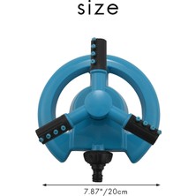 Kagen Açık Çim Yağmurlama Sistemi 360 Derece Otomatik Dönen Taşınabilir Çim Yağmurlama Sistemi Ayarlanabilir Bahçe Sulama MALZEMELERI-3.600 Metrekareye Kadar Su (Yurt Dışından)