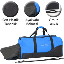 G-Bag Omuz Askılı Ayakkabı ve Kirli Eşya Bölmeli Unisex Büyük Boy Spor, Seyahat ve Fitness Çantası