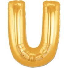 U Harf Folyo Balon Altın Renk  40 inç