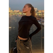 Madmext Siyah Basic Slim Kadın Body MG1994