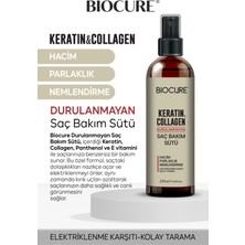 Biocure Keratin Collagen Durulanmayan Saç Bakım Sütü Hacim, Parlaklık Nemlendirme Kolay Tarama 250ML.