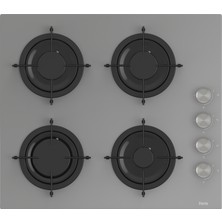 Ferre Flowart Serisi Gri Mega Ankastre Set (CS208 + QMS63CPR +D102 )