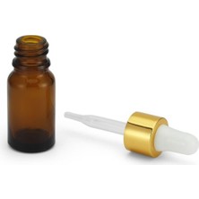 Ziylan 20 ml- Amber Damlalıklı Kahverengi Cam Şişe - (10 Adet)
