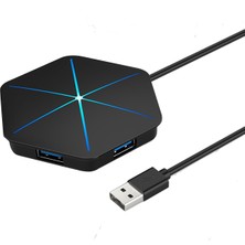 Huizongxu Adet Usb2.0 Hub Splitter ile Tf Sd Kart Okuyucu Otg Rgb Göstergesi Telefon Şarj Cihazı Bilgisayar Genişletici Altıgen Splitter (Yurt Dışından)