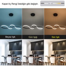 Supply Home Modern LED Avize Yemek Odası Kolye Işık Kısılabilir Yaratıcı Avize Dimmer Renk 3000-6000K Yatak Odası Oturma Odası Mutfak Için Ayarlanabilir Asılı Lamba 50W