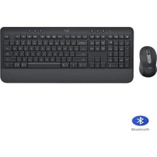 Logitech MK650 Bluetooth & WI-FI Kablosuz Klavye ve Mouse Seti Türkçe Q - Siyah