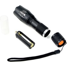 Kecilila Taşınabilir Cree Xml T6 3800LM Fenerler Torch Işığı 5 Modu Yakınlaştırılabilir Lazer LED El Feneri Açık Kamp Bisiklet Gece Aydınlatması (Yurt Dışından)