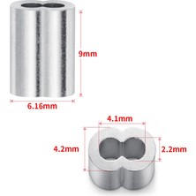 Pdrplnt 200PCS 1/16 Inç Kablo Yüksük Seti Alüminyum Alaşımlı Döngü Kol (Yurt Dışından)