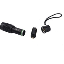 Kecilila Skywolfeye 240-350LM T6 Odak Ayarlanabilir Dış Mekan 5 Mod LED El Feneri Siyah (Yurt Dışından)