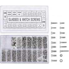 Pdrplnt 1000 Adet Paslanmaz Çelik Gözlük Saat Onarım Vidası Değiştirme Kiti ile El Matkap Seti Hassas Pim Mengene (Yurt Dışından)