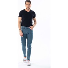 Olivia Butik Digital Jeans Dar Kesim Slim Fit Erkek Açık Yeşil Kot Pantolon