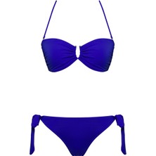 Sailor Moda Aksesuarlı Straplez Bikini Takım