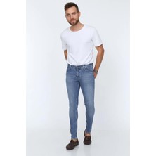 Olivia Butik Digital Jeans Dar Kesim Slim Fit Erkek Açık Mavi Kot Pantolon