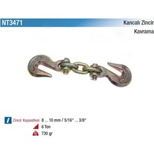 Nt Tools 6 Ton Kapasiteli Kancalı Zincir Kavrama Kurt Ağzı NT3471