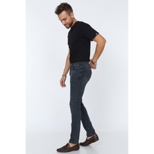 Olivia Butik Digital Jeans Dar Kesim Slim Fit Erkek Açık Antrasit Kot Pantolon