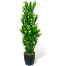 Nettenevime Yapay Çiçek Siyah Saksıda Rosemarystar Yapay Ağaç 55CM