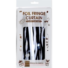 Kidspartim Metalize Siyah Beyaz Arka Fon Süs 100X200 cm