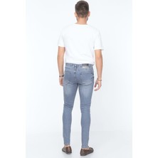 Olivia Butik Digital Jeans Dar Kesim Erkek Yıpratmalı Açık Mavi Kot Pantolon