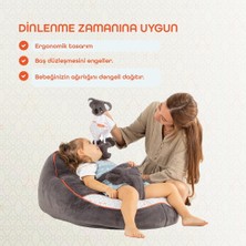 Gezenbebe Comfy Dolgulu Bebek Pufu - Charcoal