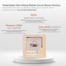 Gezenbebe Hero Nakışlı Bebek Çocuk Banyo Havlusu (70x140) Teddy