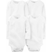 Carter's Bebek 4'lü Beyaz Body - LS Uzun Kollu Beyaz