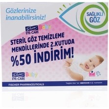 Dr.Fischer EyeCare Bebek Steril Göz Temizleme Mendili - 2.si %50 İndirimli 2x30'lu Paket