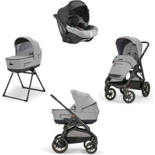 Inglesina Aptica XT Bebek Arabası & Darwin Ana Kucaklı, Portbebeli, Stantlı, 4'lü Sistem - Horizon Grey