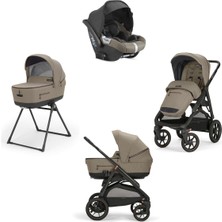 Inglesina Aptica XT Bebek Arabası & Darwin Ana Kucaklı, Portbebeli, Stantlı, 4'lü Sistem - Tuareg Beige