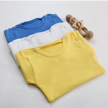 Harika Kids Kız-Erkek () 3'lü Paket Bebek Pamuklu Uzun Kollu Basic Cıtcıtli Body-Zıbın