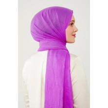 Levidor Fuşya Buruşuk Kumaş Hawai Şal