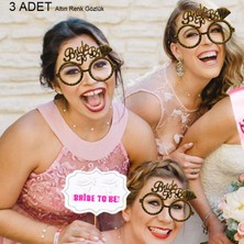 Pandoli Plastik Camsız Bride To Be Bekarlığa Veda Parti Gözlüğü Altın Renk 3 Adet