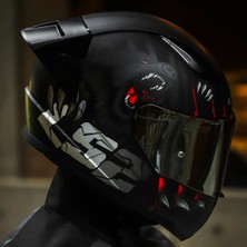 Ls2 Rapid 2 Clawn Race Full Face Motosiklet Kaskı Yarış Spoilerlu  Şeffaf + Siyah Vizörlülü