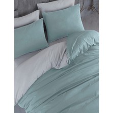 Nanosoft Nevresim Takımı King Size Mint Yeşili-Gri