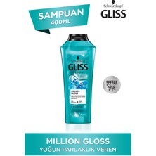 Gliss Million Gloss Yoğun Parlaklık Veren Şampuan - Lipid Kompleksi ve Mikro Yağlar ile 400 ml
